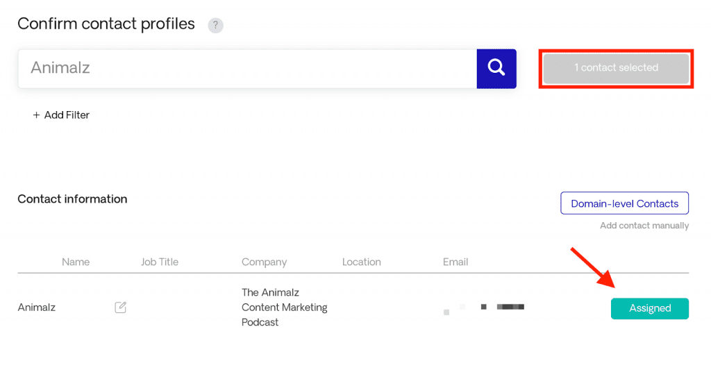 checking contact information