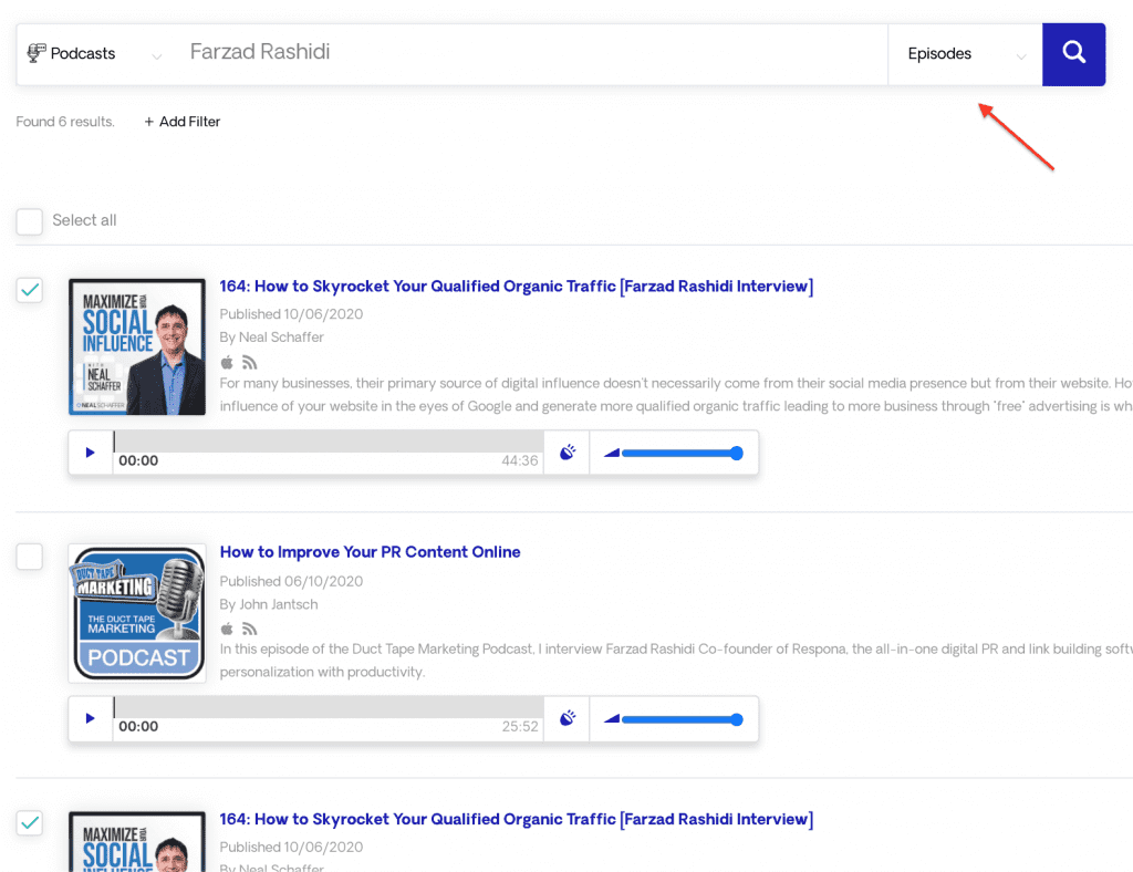 Farzad Rashidi podcast results