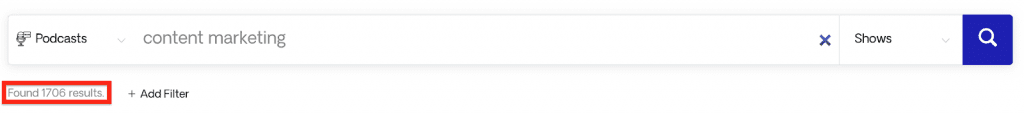 content results number
