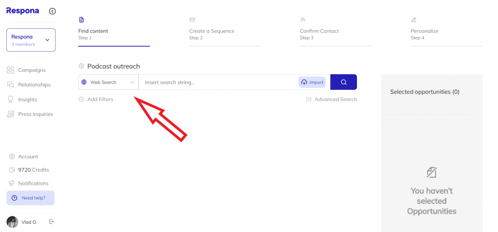 Selecting search source
