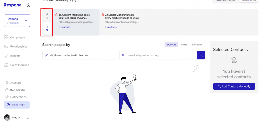 Opportunities with assigned contacts