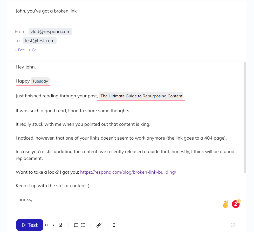 Personalized pitch