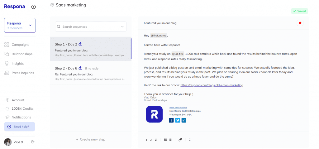 Content promotion sequence