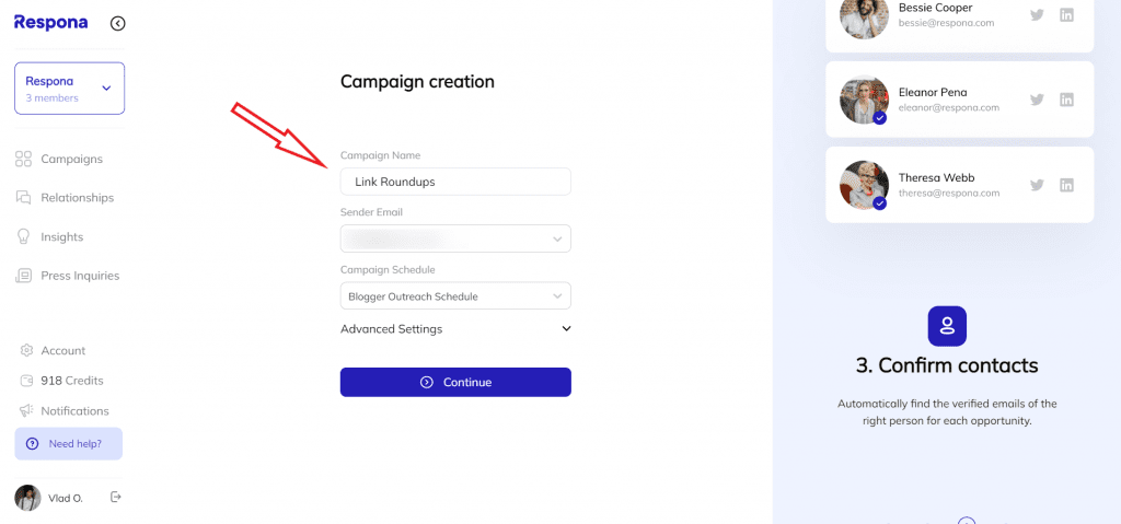 Naming the campaign