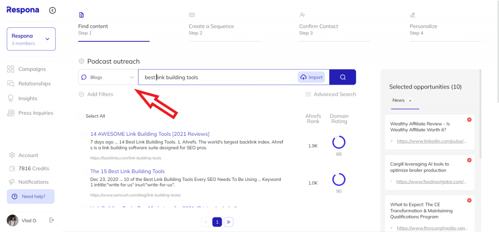 Blog source example