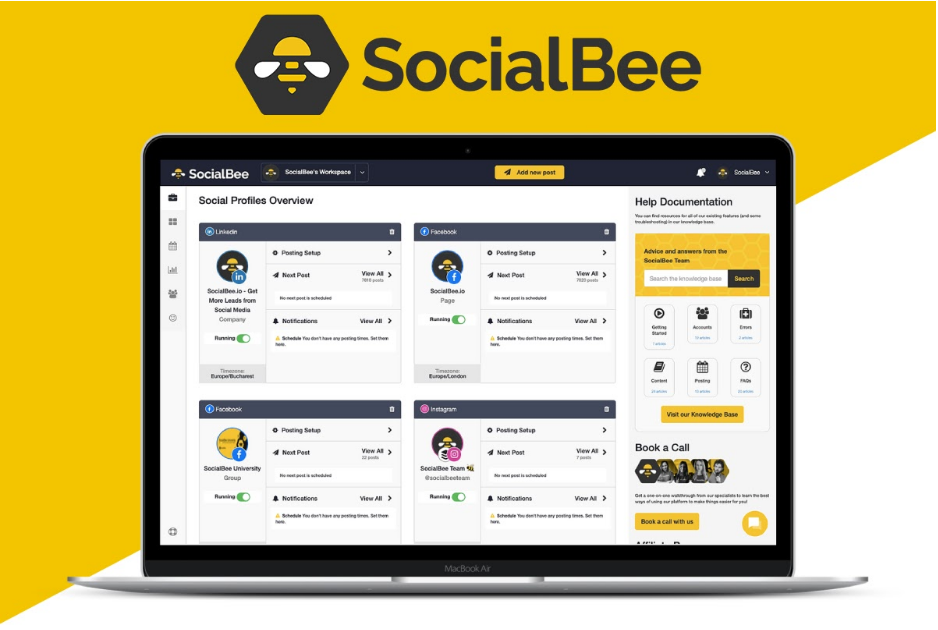 SocialBee home page