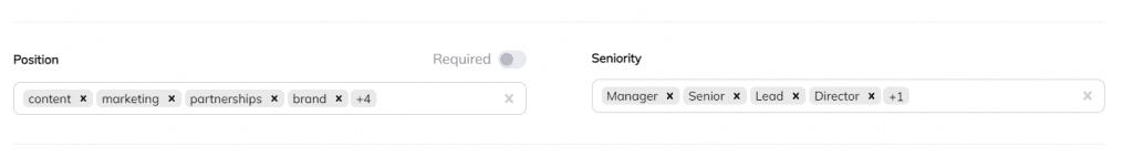 Choosing positions and seniority