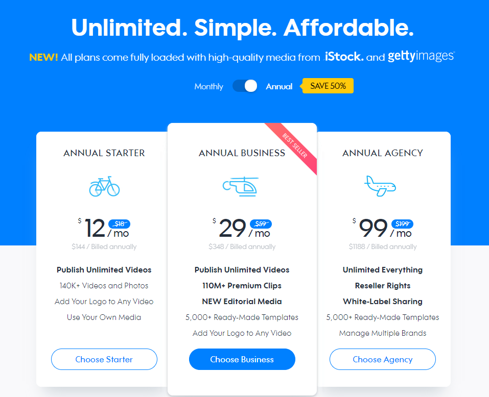 Promo.com pricing page