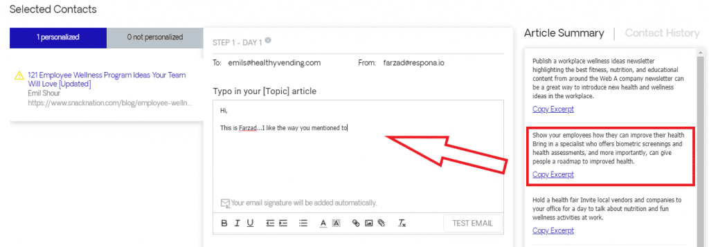 article summary snippets