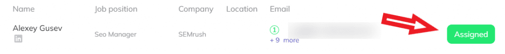 Choose email for contact