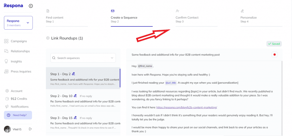 Moving on to the contact finding step