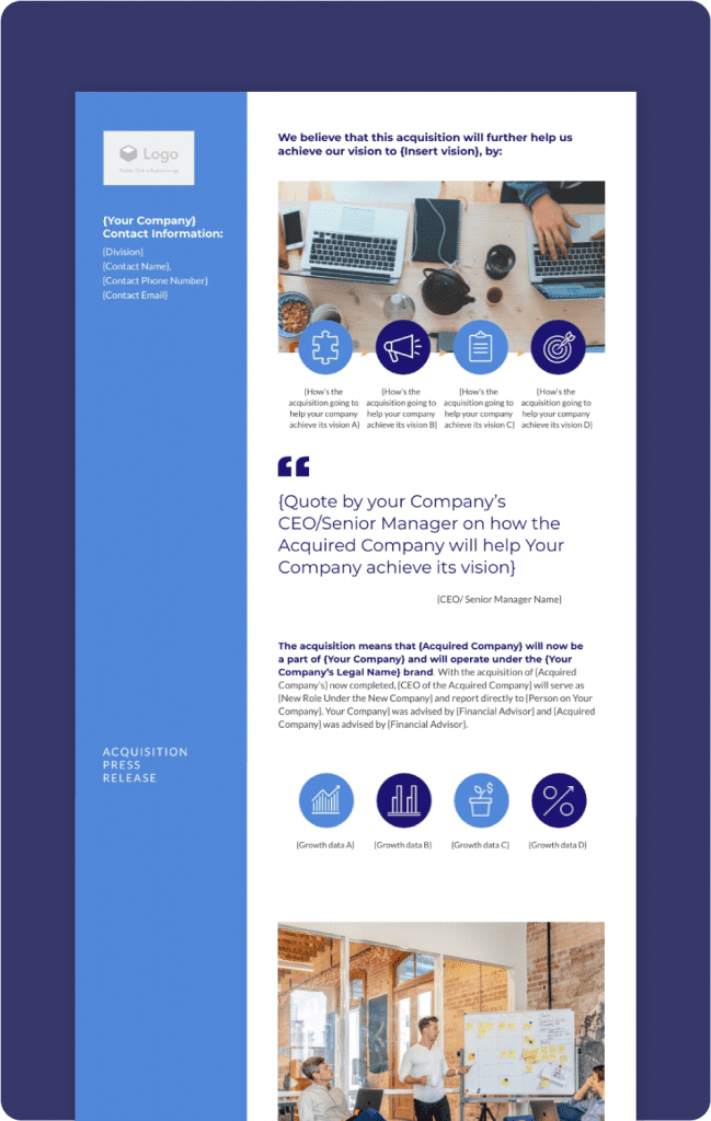 Acquisition Press Release Preview