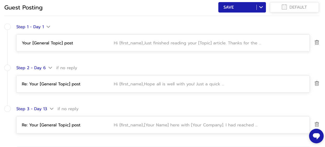 Adding Removing Steps for Content Based Campaign