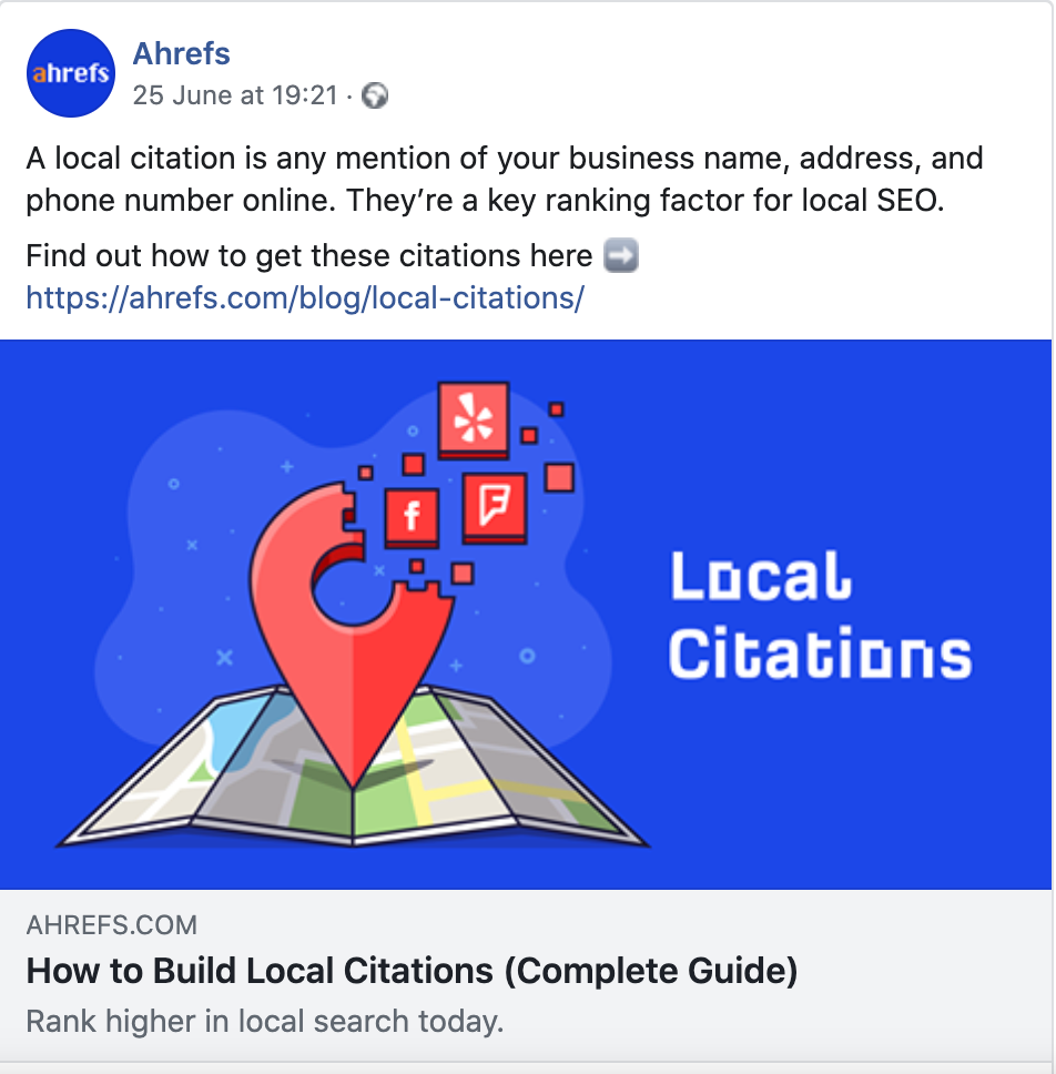 Ahrefs Facebook