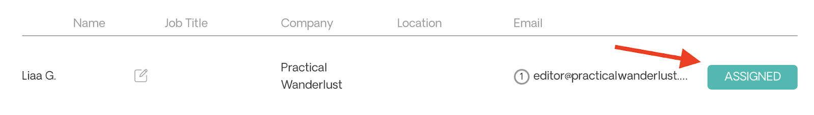Assigned Contact