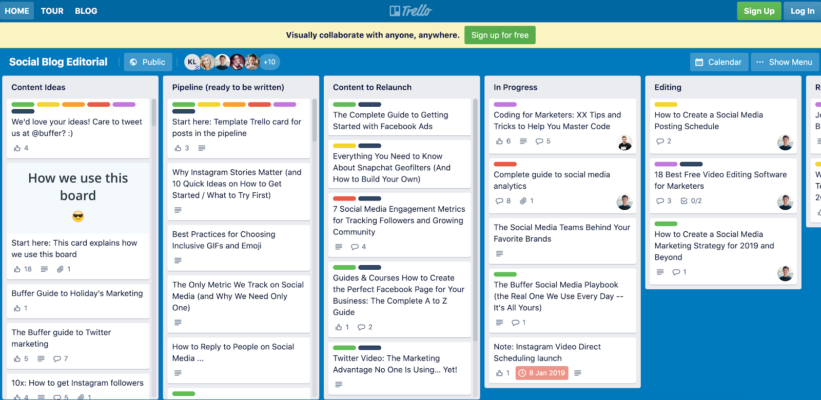 Buffer Trello