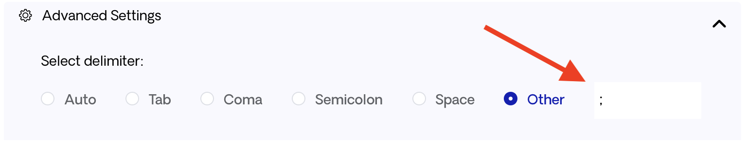 Choose Delimiter