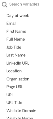 Default Variables