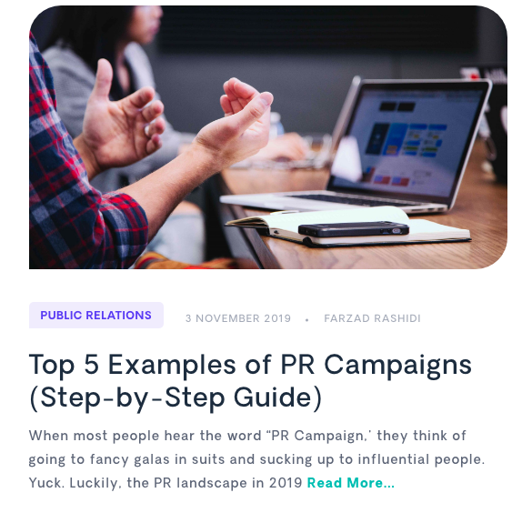 Examples of PR Campaigns Blog Post