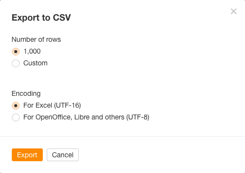 Exportar resultados del explorador de contenidos a CSV