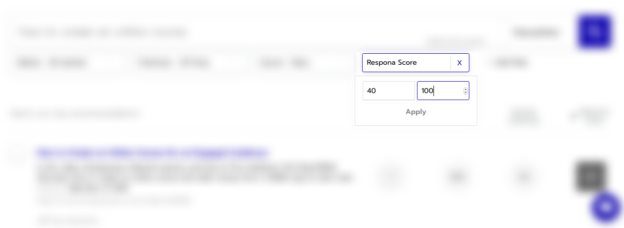 Filtering Results by Respona Score