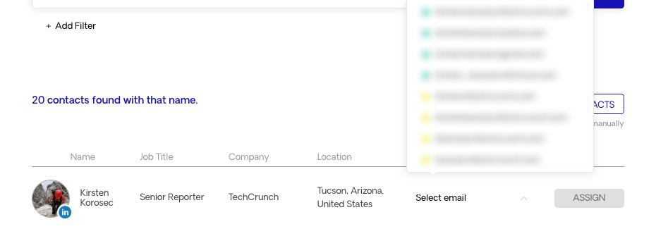 Finding an Email Adress With Respona