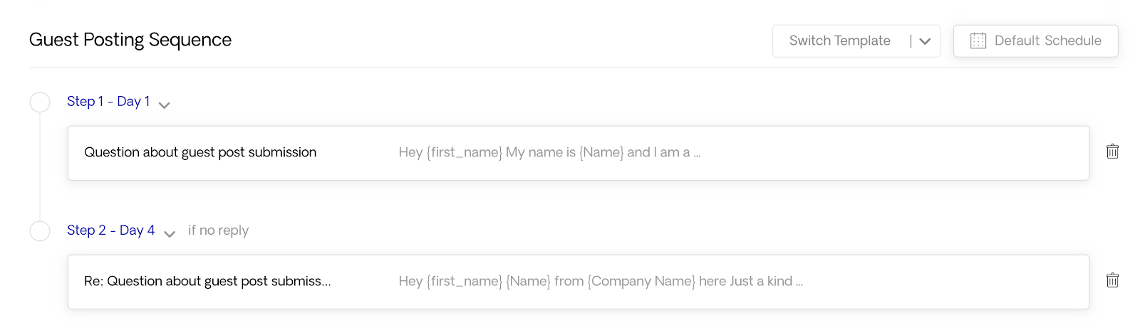 Guest Posting Sequence
