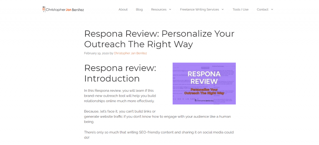 Respona review post