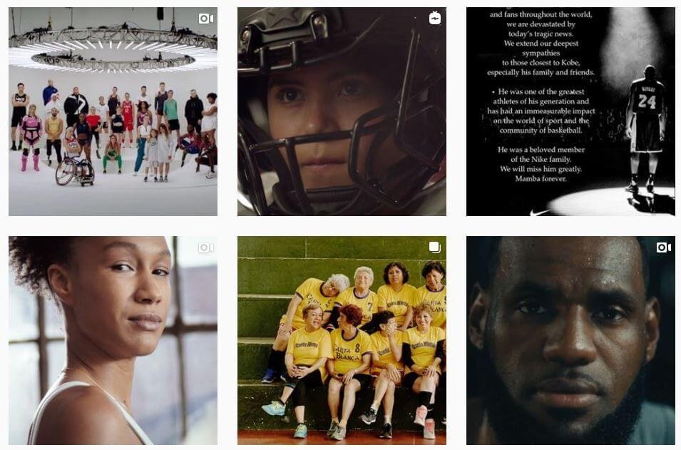 Nike Instagram feed