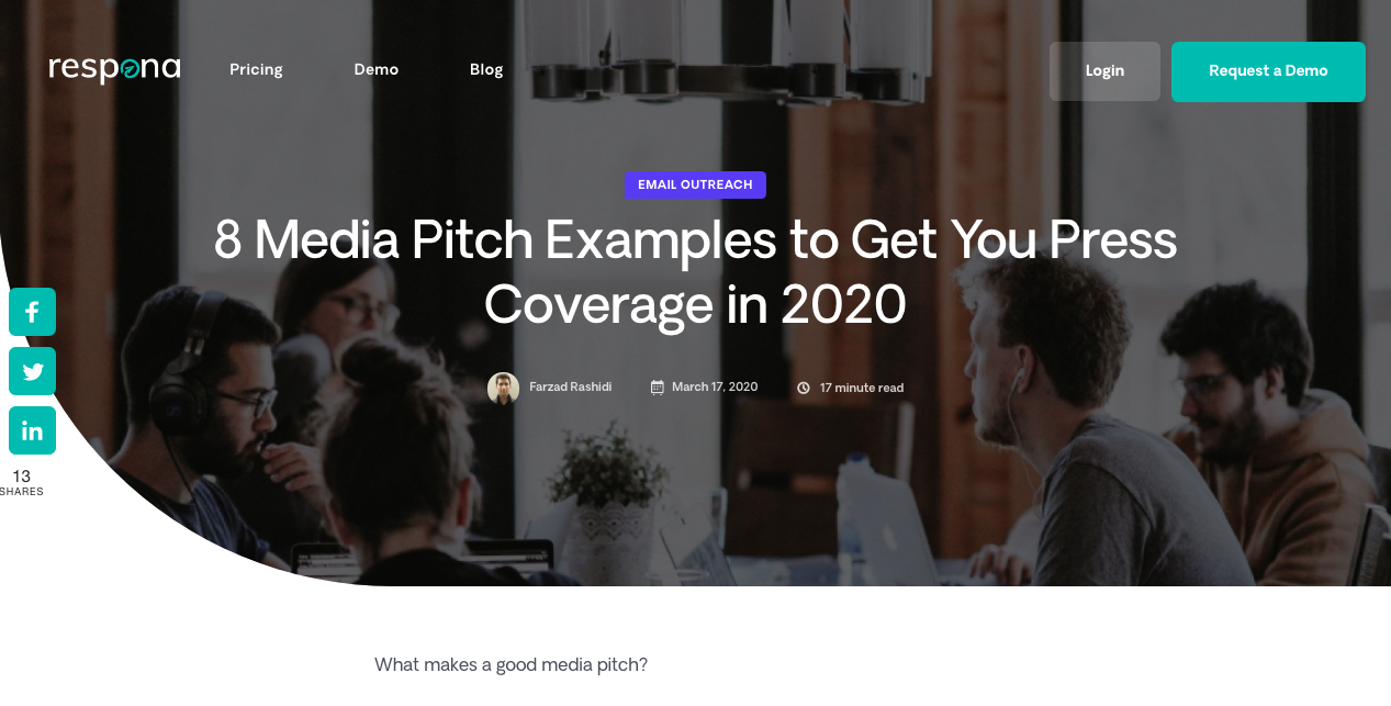 Media Pitch Examples 1