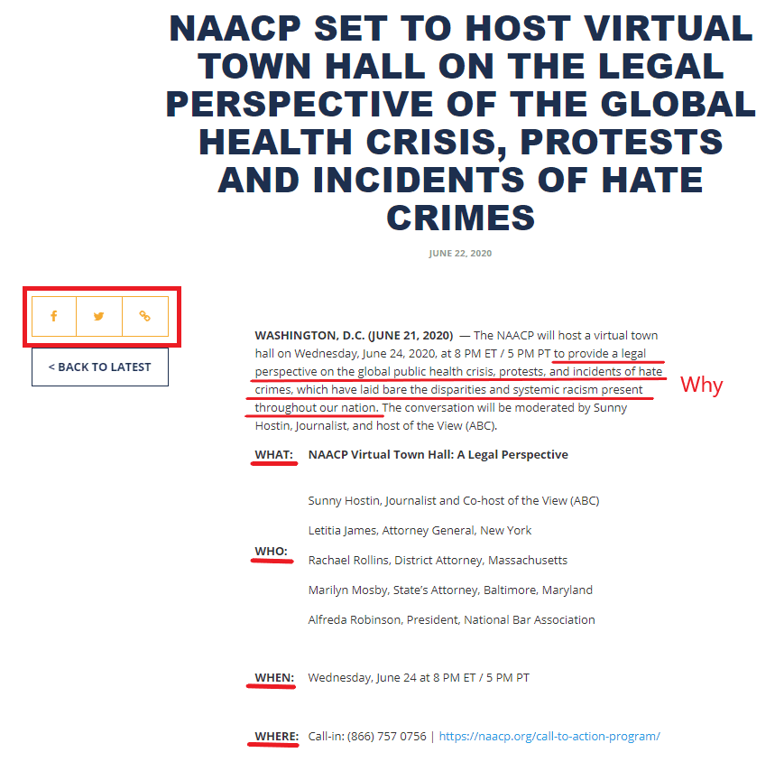 NAACP de asesoría de medios