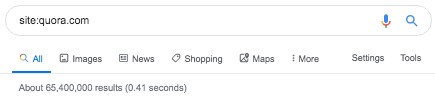 Páginas de Quora en Google