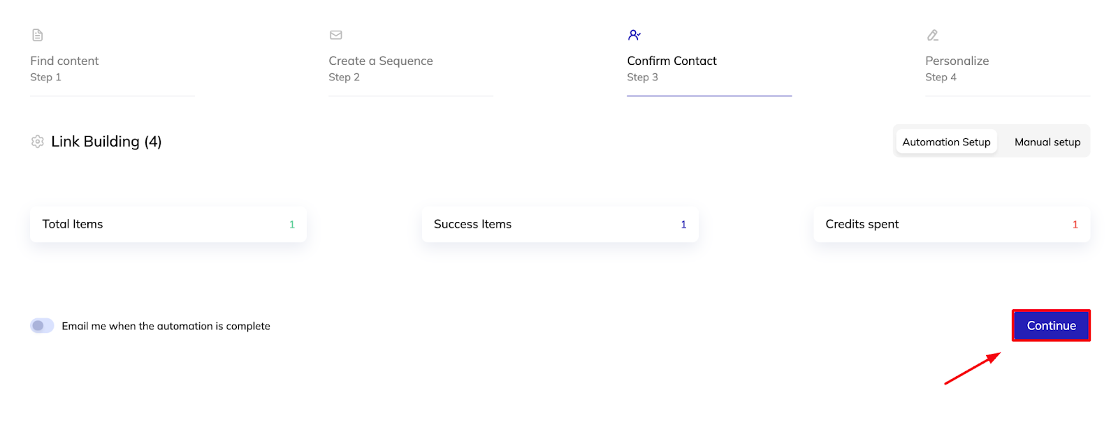 Completed contact automation
