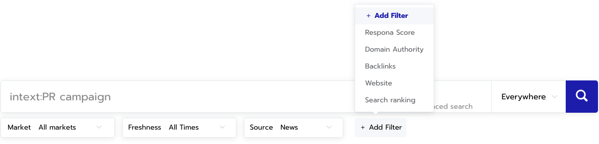 Runinng a Content Based Campaign Using Responas Filters