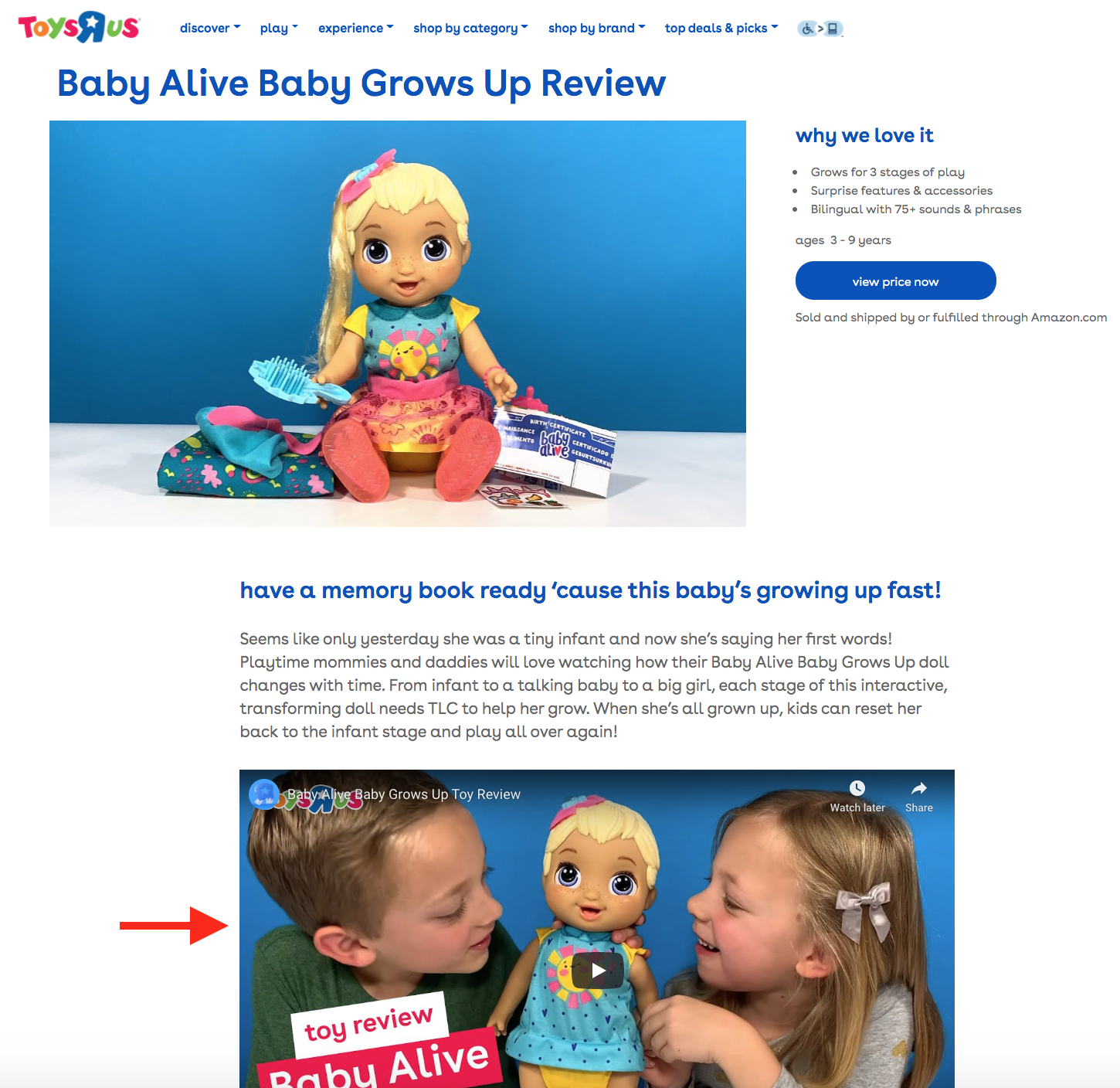 Toys'R'Us baby doll review