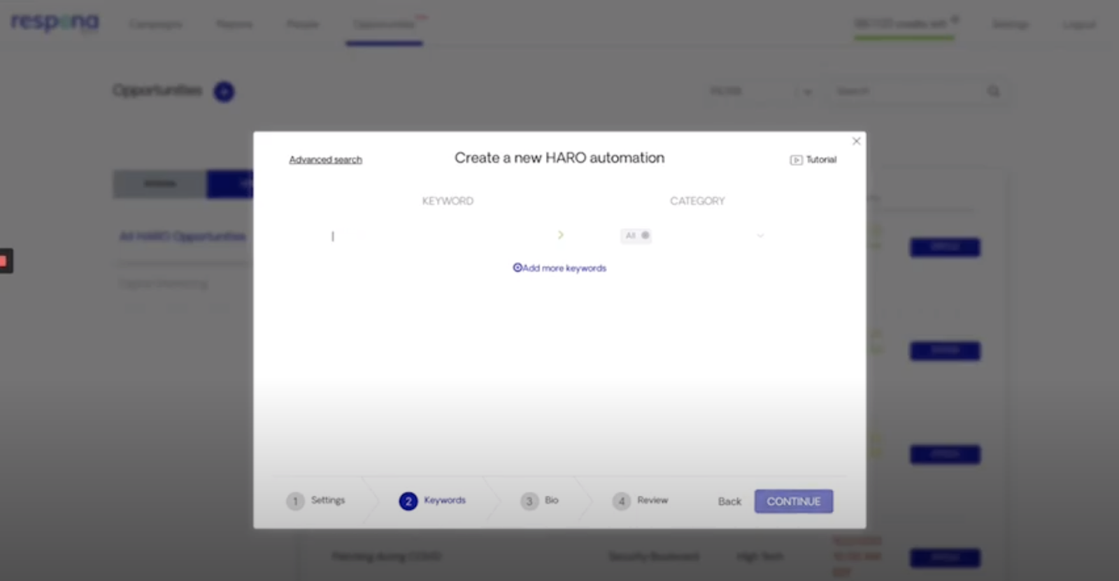 Screencast of HARO Feature