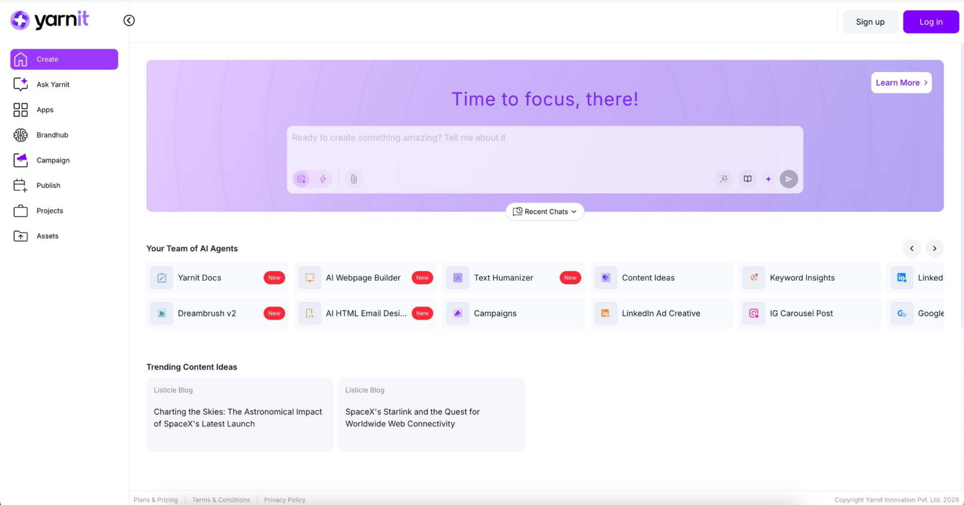 yarnit user interface