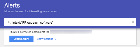 Set Up Google Alert