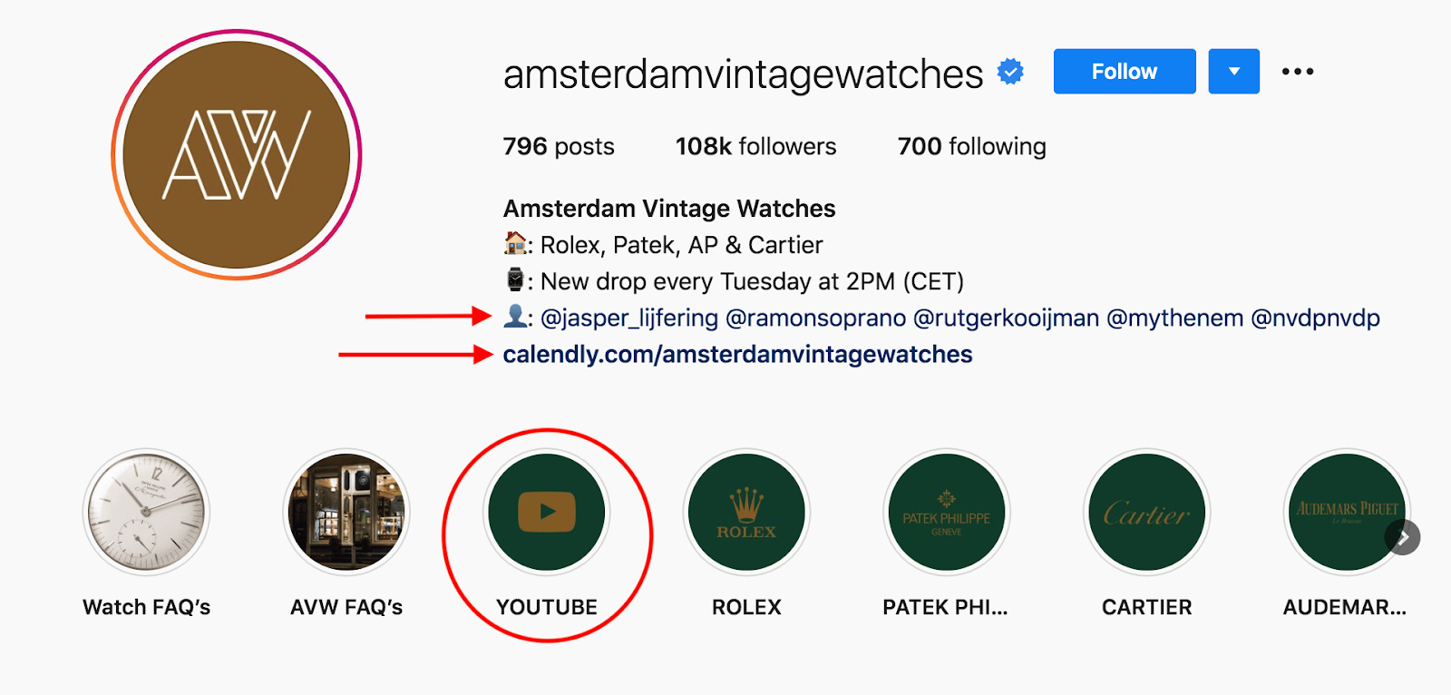 Amsterdam Instagram profile