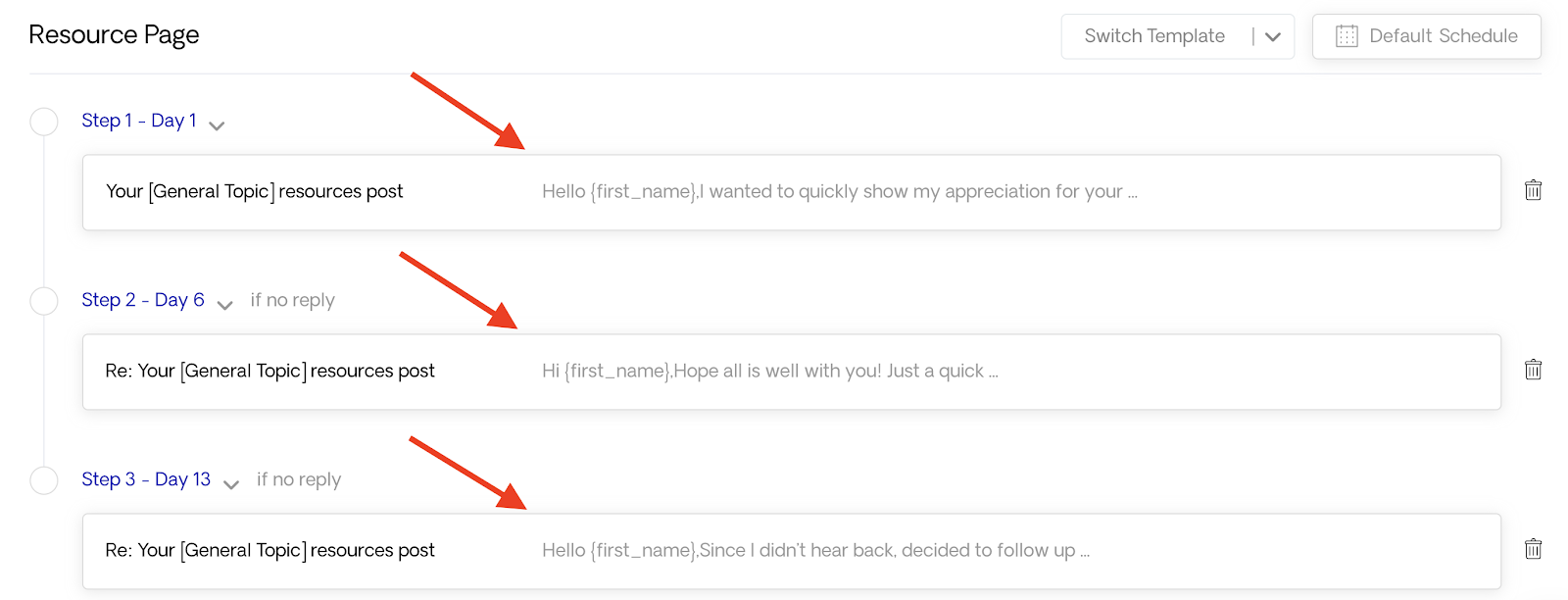Three Emails in Sequence