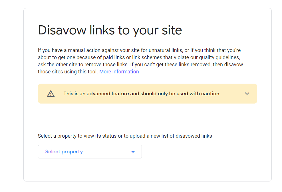 google disavow tool