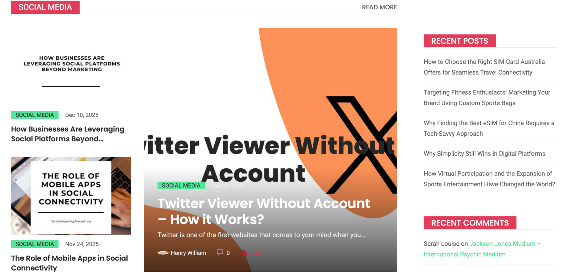 social computing journal homepage