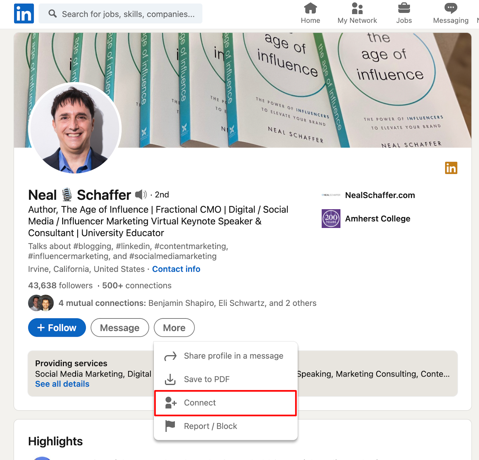 Neal Schaffer's LinkedIn