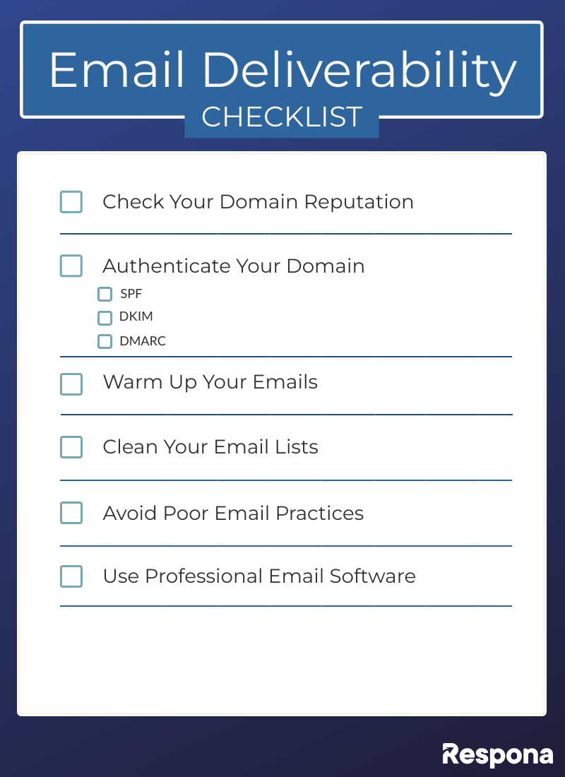 Email deliverability checklist
