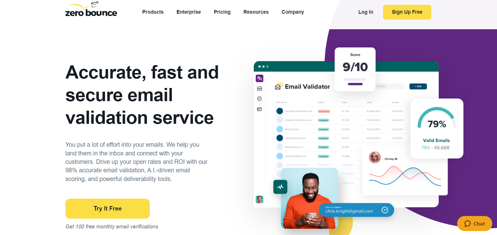 zerobounce homepage