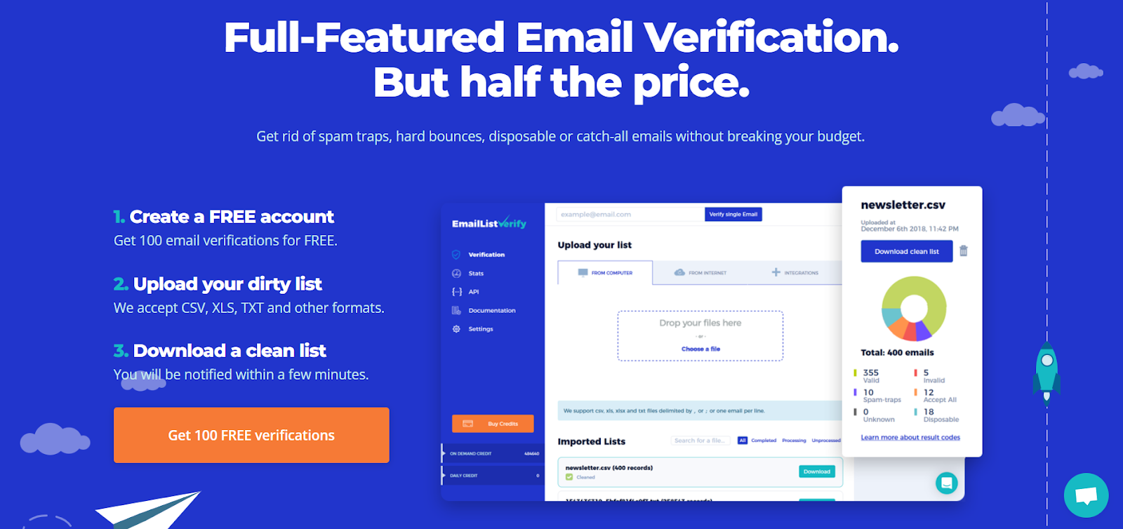 emaillistverify homepage