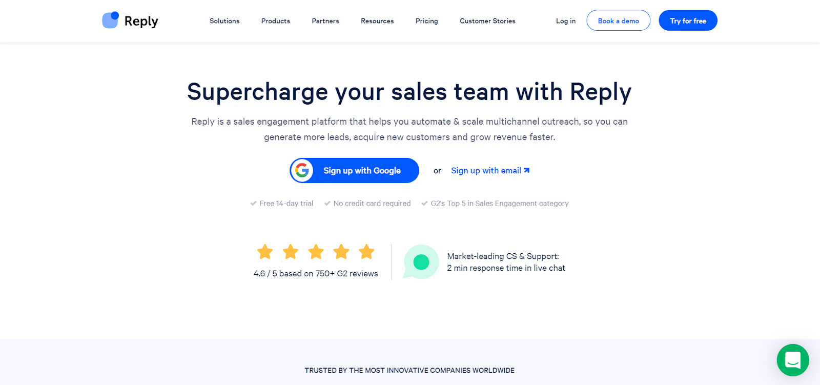 reply.io homepage