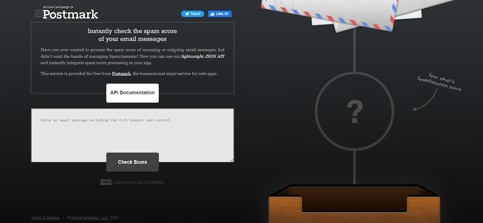 spamcheck homepage