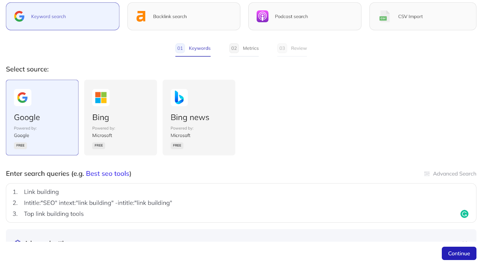 Respona Keyword Search Automation