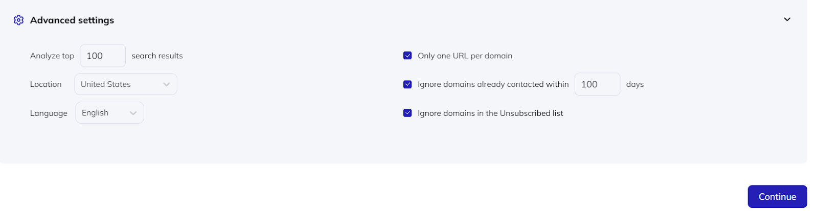 Respona Keyword Search Automation additional settings